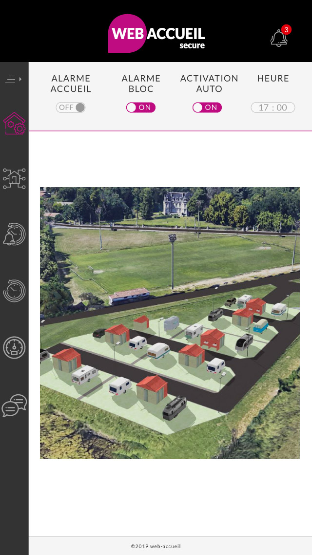 Webaccueil secure Plande masse en 3 D de votre aire d'accueil des gens du voyage